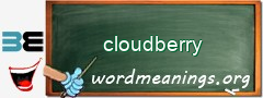 WordMeaning blackboard for cloudberry